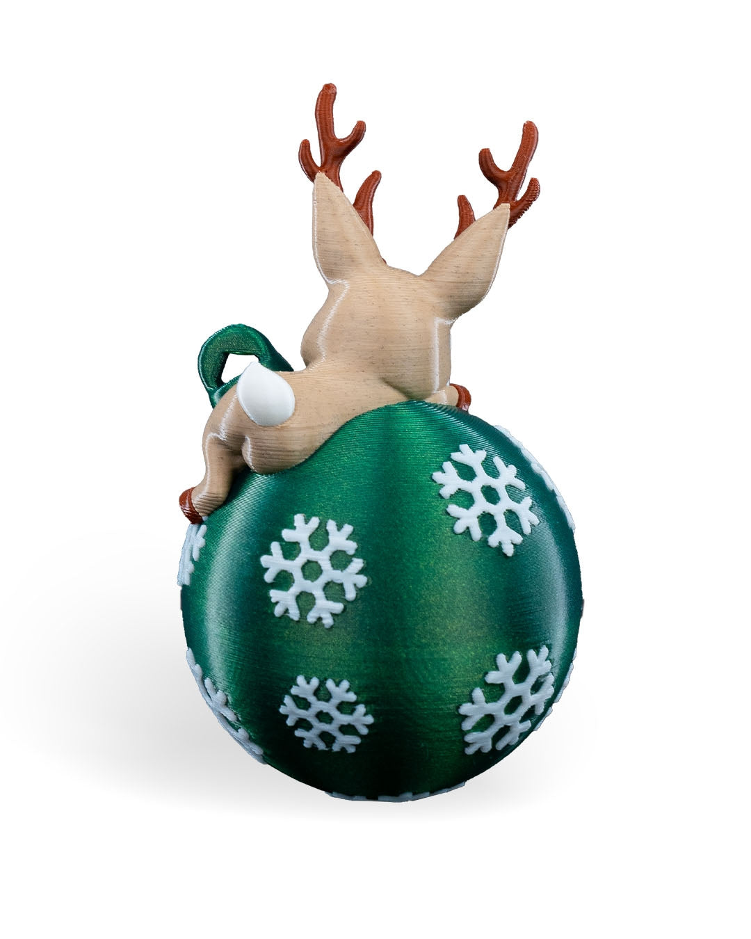 Pallina Con Renna - Decorazione Albero