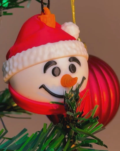 Pallina Pupazzo di Neve - Decorazione Albero